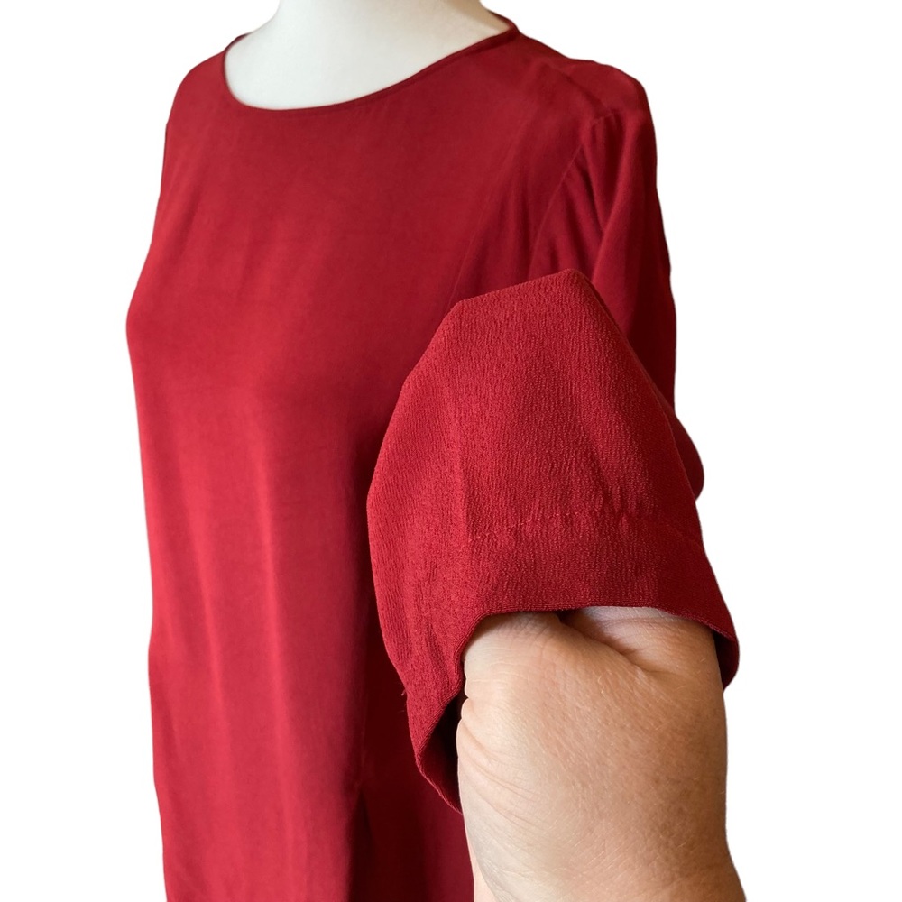 J. Jill Women’s red quarter length sleeves blouse, Sz - M - Picture 3 of 15